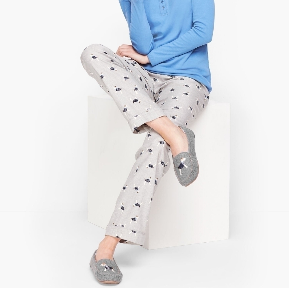 Talbots Playful Puppies Terrier PJ Bottoms S